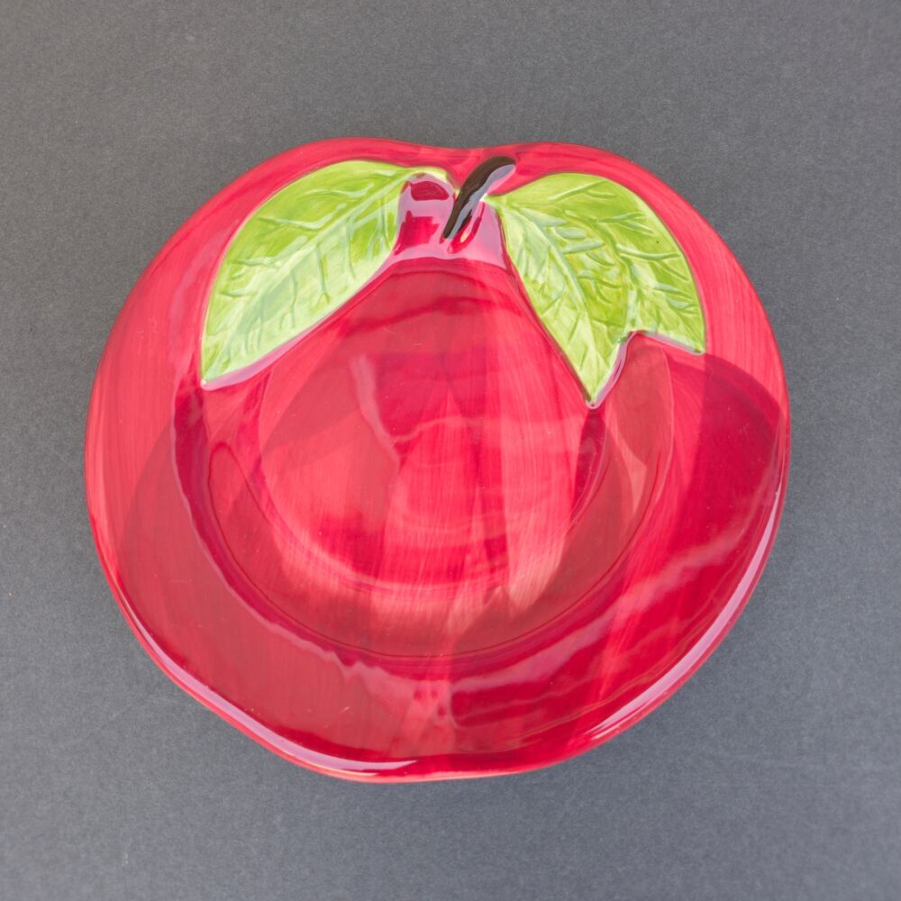 Franciscan Apple Shape  Salad Dessert Plate Red 8.5 " Lot of 2